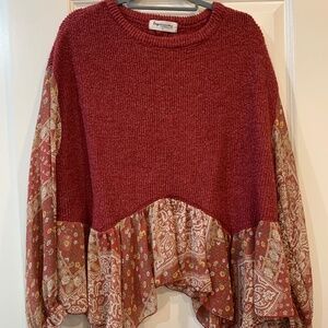 Women’s Peplum Sweater Size L